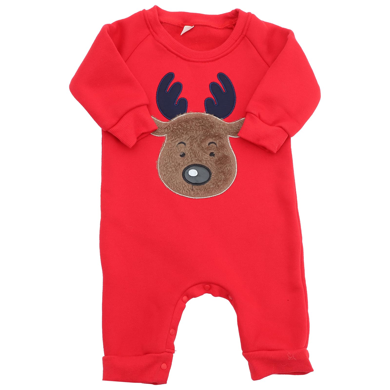 Mono de algodón estampado de alce holgado que evita rozaduras en niños 8