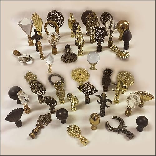 Miniatura 8 de Royal Designs Mandala Filigrana - Terminal de lámpara de 2.5 pulgadas para pantalla de lámpara, latón pulido