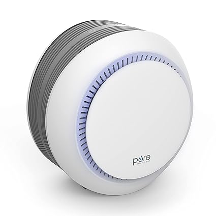 Pure Enrichment PureZone Halo 2-in-1 Air Purifier - True HEPA Filter Cleans Air, Helps Alleviate Allergies, Eliminates Germs, Removes Pet Hair, Smoke & More for Home, Bedroom & Office Desktops