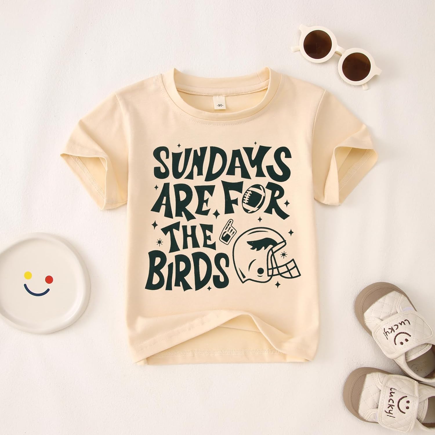 KEKEMI Toddler Boy Girl Football Game Day Shirt Sundays are for The Birds T-Shirt Ballgame Outfit Sport Tee Football Fan Tops - Image 6