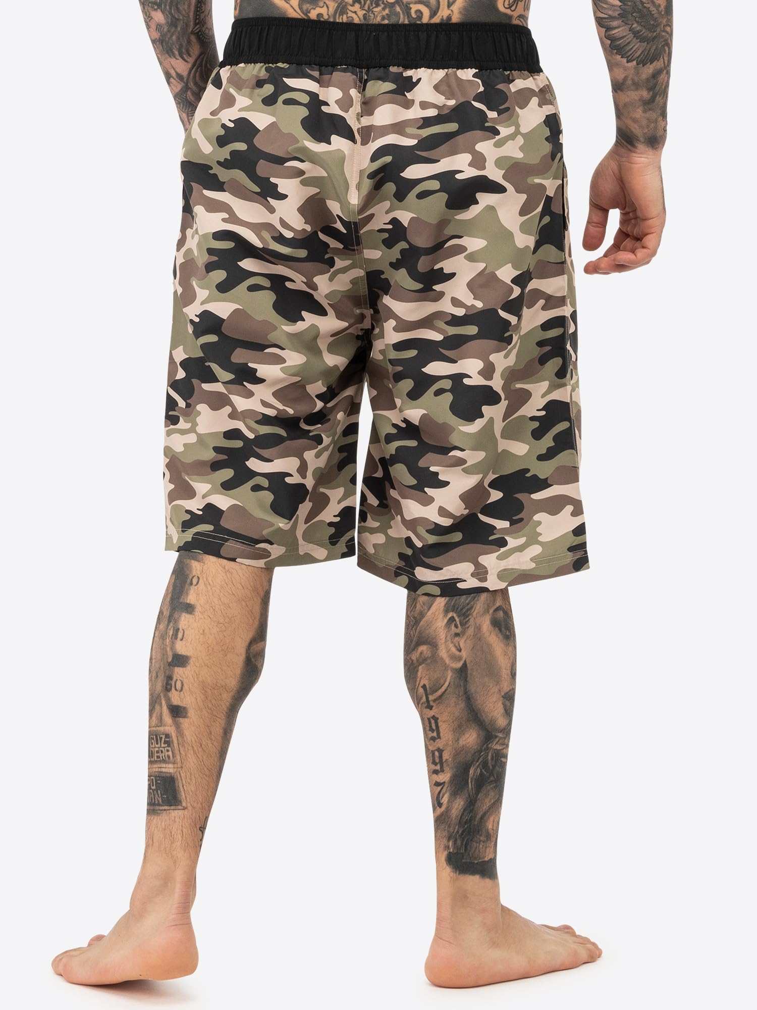 Lonsdale London BALLYMENA Hombre Bañador Camuflaje Woodland