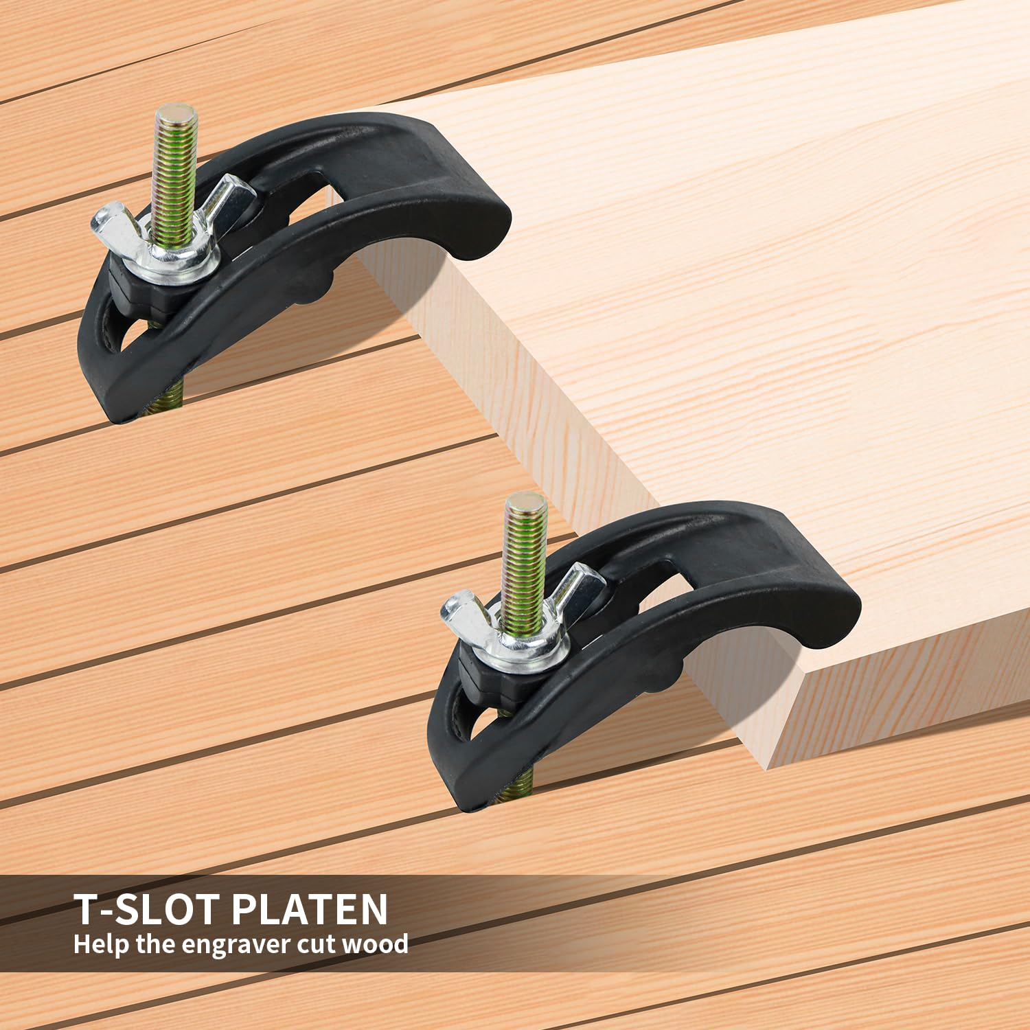T Track Morsetto, 2 Pezzi M8 Morsetti T-Track per Legno, T-Track Hold Down Clamp Per la lavorazione del Legno Piastre di Fissaggio Stabile e Flessibile Morsetto di Fissaggio per T-Slot Utensili