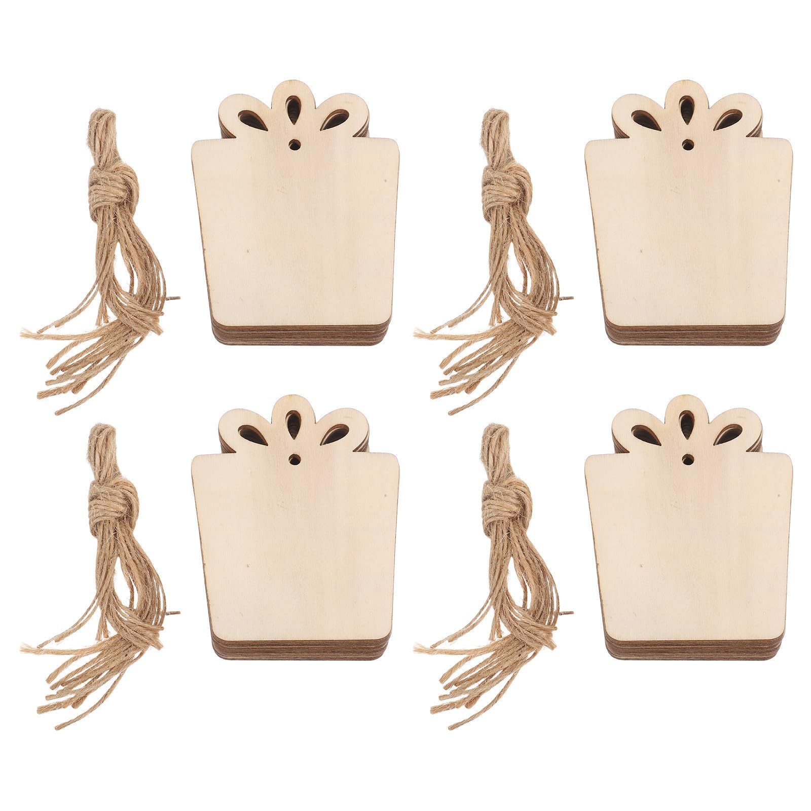 300 Pièces Décorations de Fête en Bois Non Finies, Rondelles
