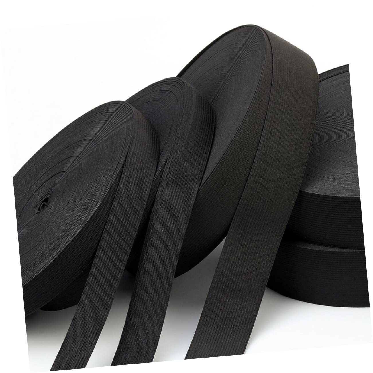 Bande Élastique Large 300 X 7,5 Cm – Élastique Tricoté Noir Pour Couture, DIY, Ceintures, Couvre-Lit - 10