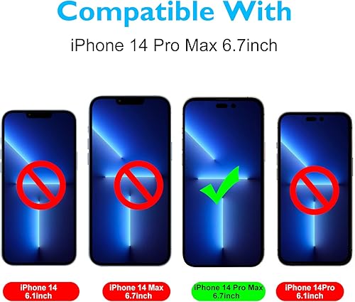 Miniatura 2 de Esanik Paquete de 3+2 Protector de pantalla de privacidad para iPhone 14 Pro Max de 6.7 pulgadas, vidrio templado antiespía + protector de lente de