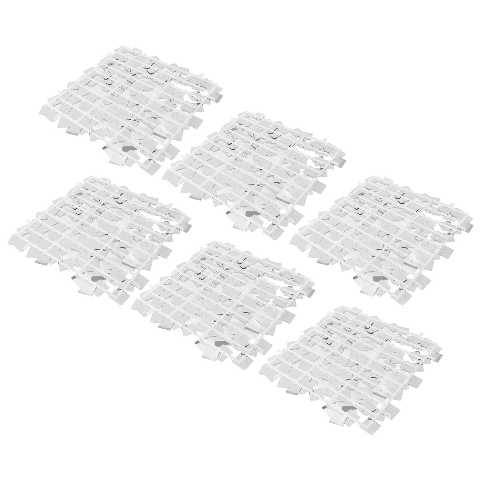 6 Piezas Paneles de Pared Brillo Lentejuelas PVC con Ganchos - Fondo para Fotografía, Ideal para Cumpleaños, Boda, Aniversario, Compromiso y Decoración de Fiestas (Plateado)