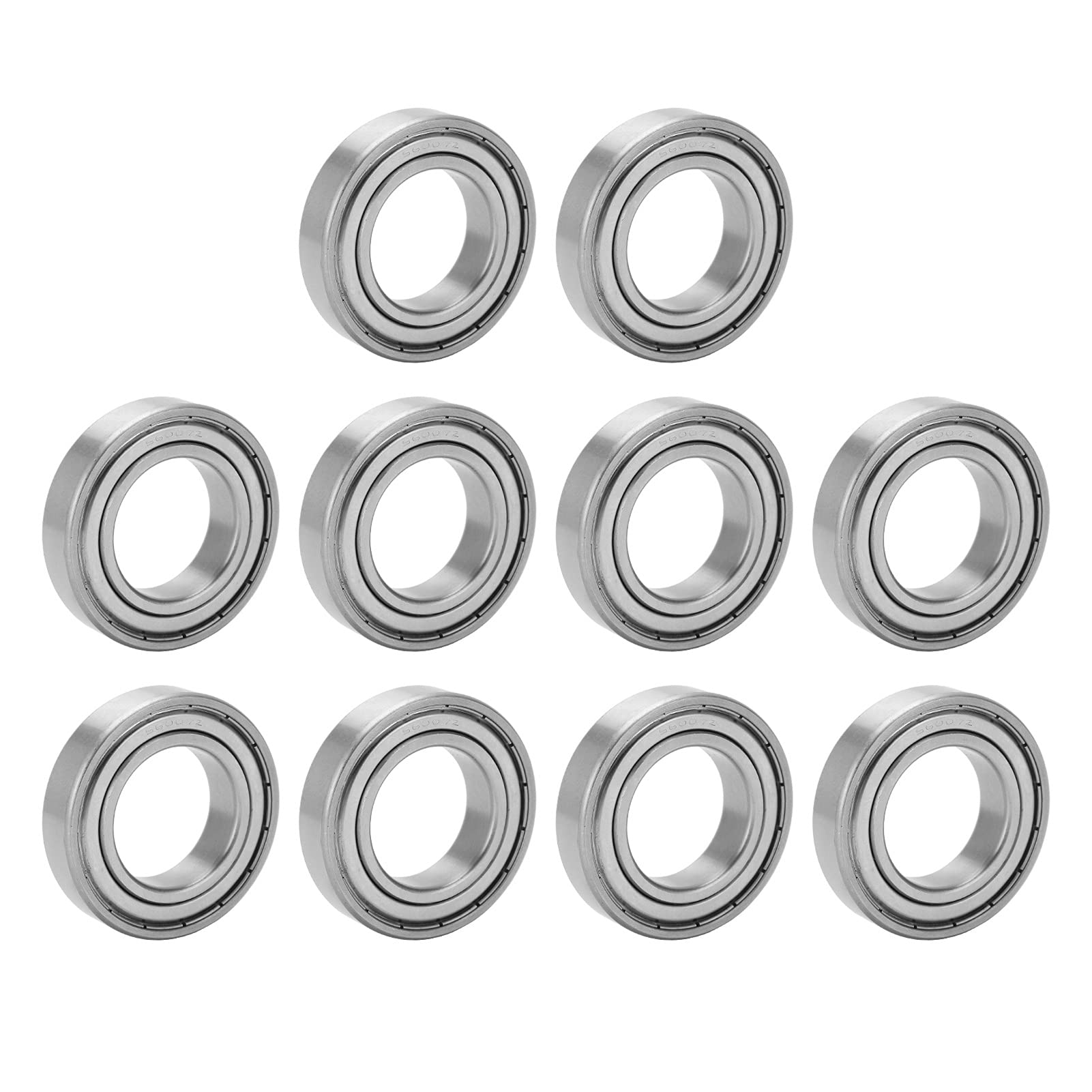 Omabeta Roulements Miniatures S6007ZZ en Acier Inoxydable, Double Blindage pour Fournitures de Roulement Industrielles 62mm X 35mm X 14mm, Paquet de 10
