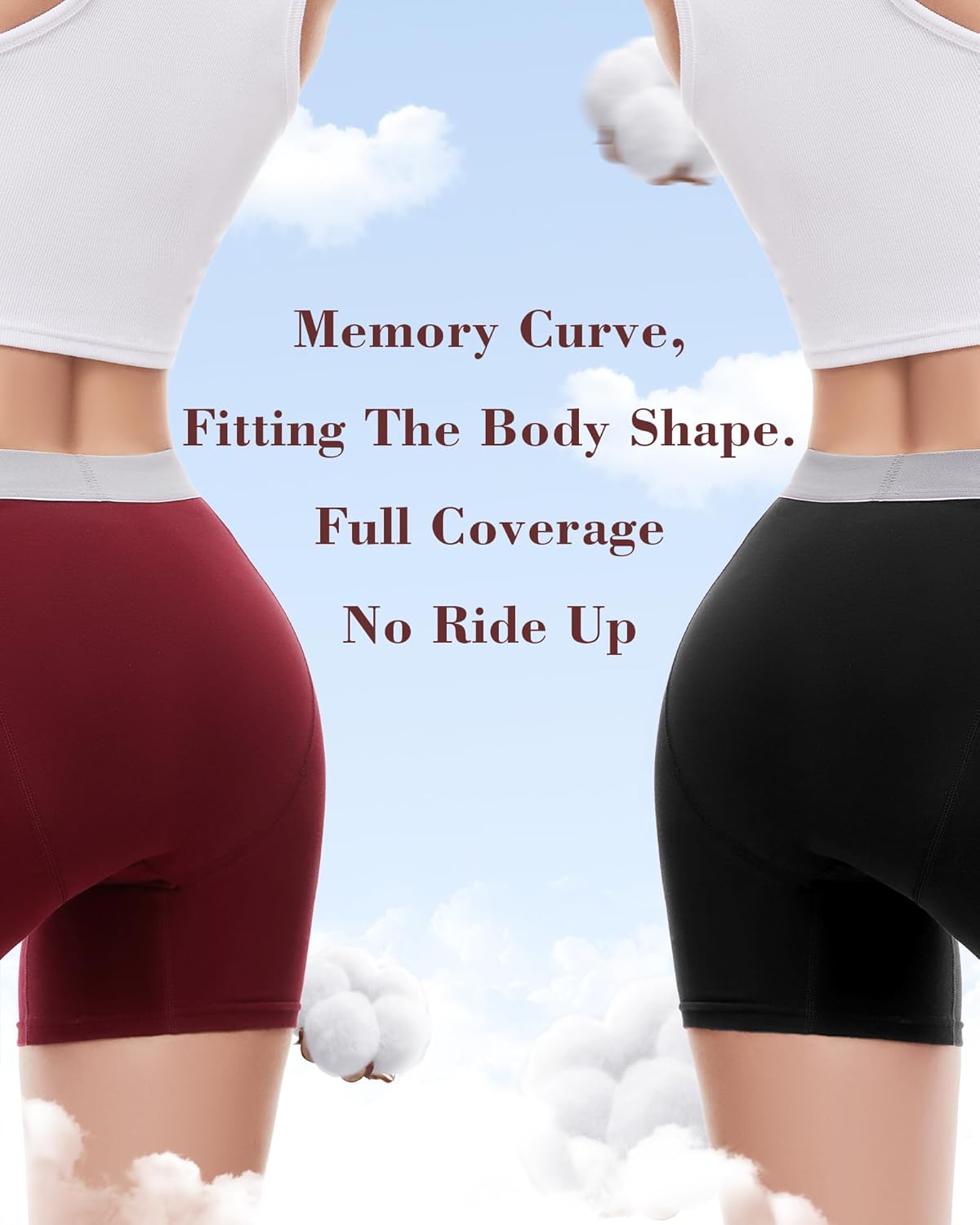 Sunm Boutique Women's Boxer Briefs Cotton Boyshorts Underwear for Women High Waisted Panties Plus Size 5.5" Inseam 3/4 Pack - Image 5