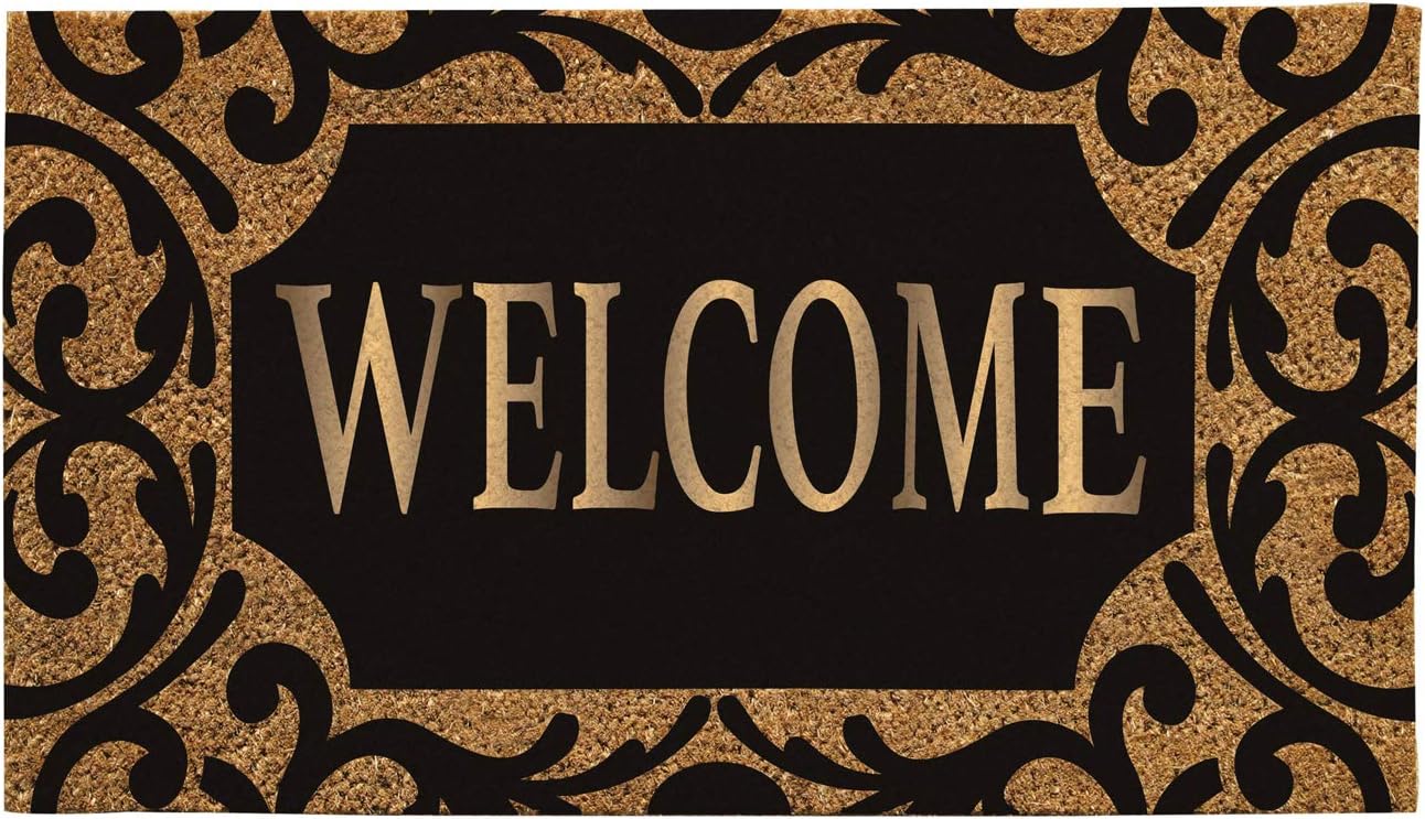 Evergreen Flag Monogram Coir Doormat Insert Y Patio