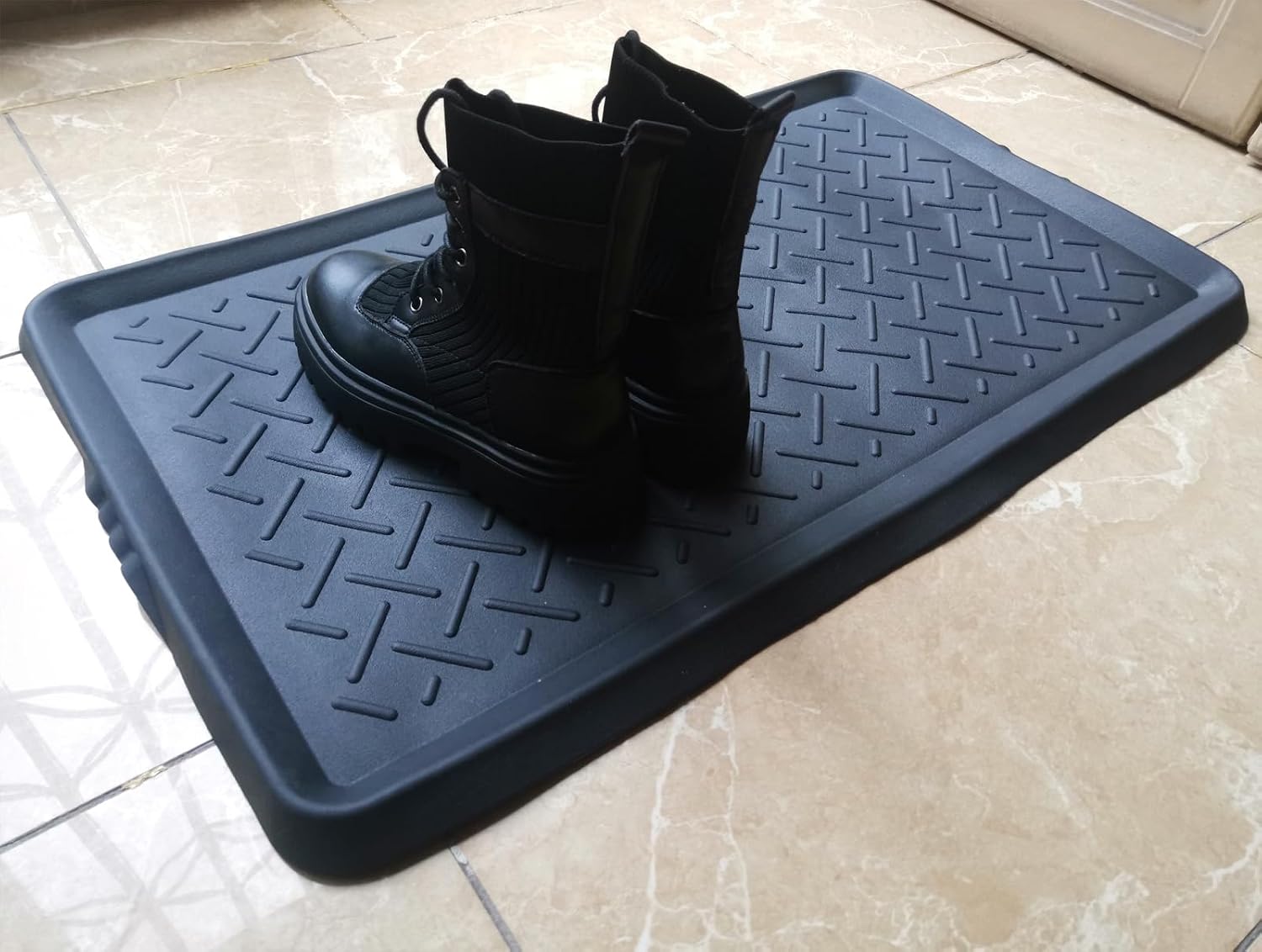 Boot Tray for Entryway, Soft TPR Rubber Material Boot Mat, Shoe Tray, Shoe Mat for Indoor and Outdoor Use, 27.5X15.7 inch