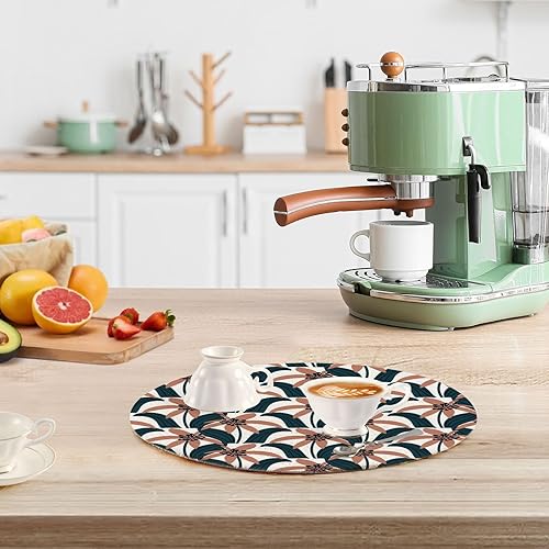 Miniatura 6 de 3 Pcs Absorb Water Trivet Table Runner Doodle Pink Flannel Flowers for Hot Pots and Pans 15in Cotton Thread Weave Heat Resistant Hot Pad for Cooking