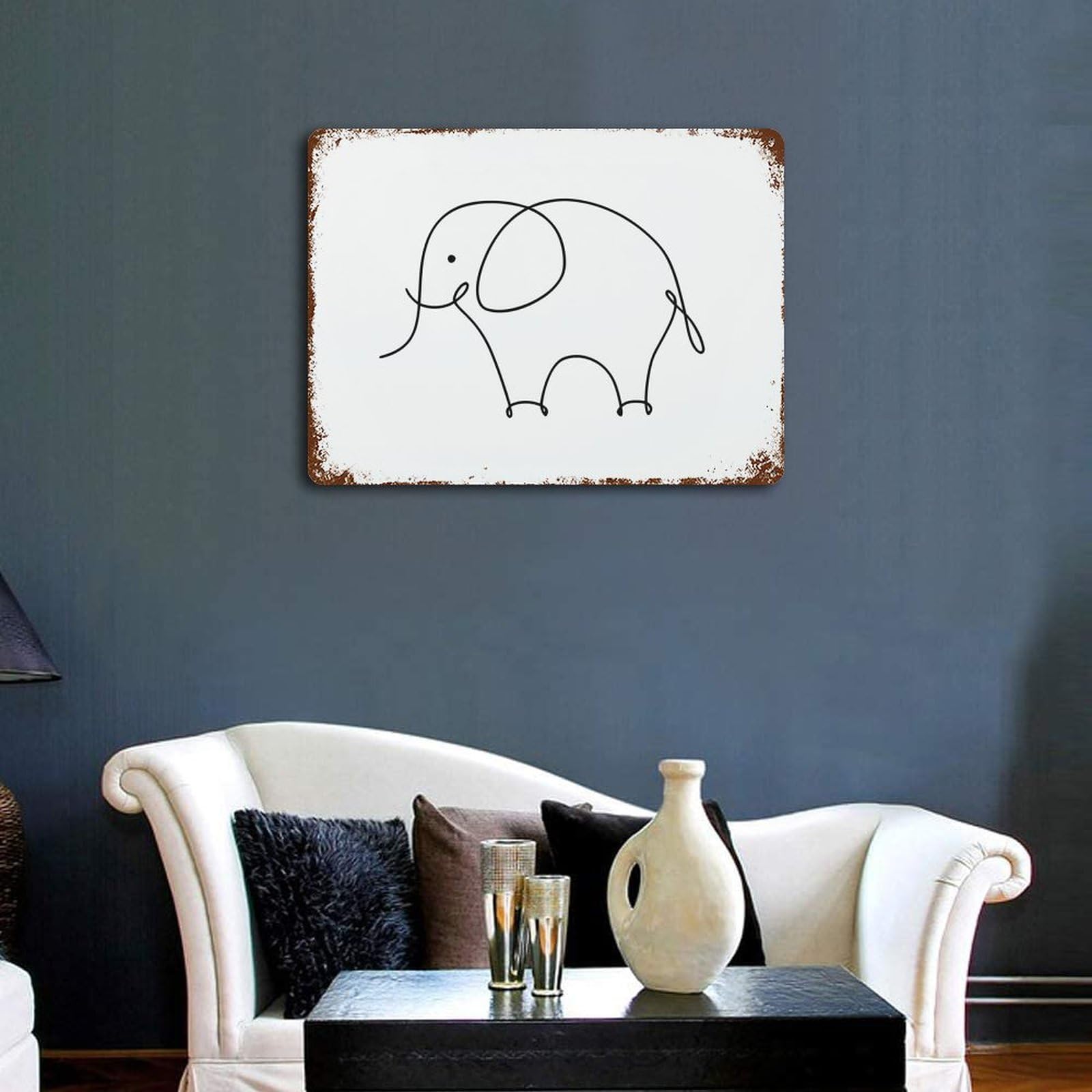 Amazon.co.jp: ピカソ 象 ブリキ看板 鉄絵画 アートポスター 壁の装飾