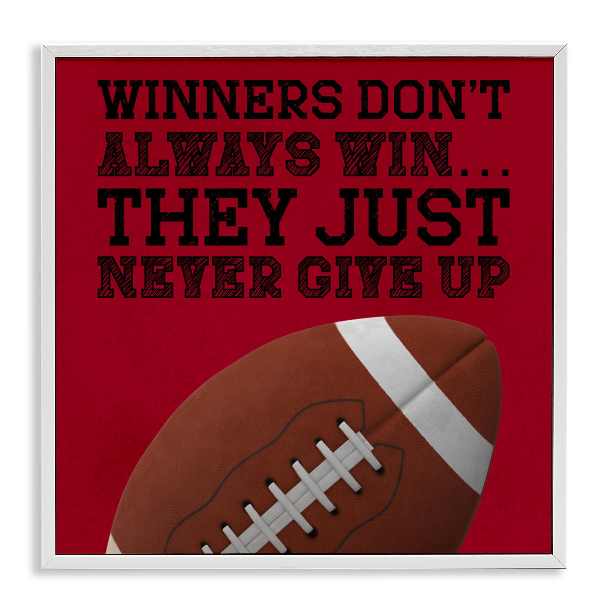 Toile Winners Never Give Up Marcus Prime message inspirant
