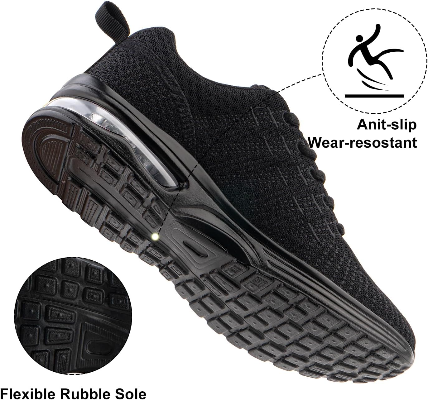 Hitmars Womens Sneakers Walking Shoes Lightweight Breathable Air Cushion Tennis Shoes Gym & Running Shoes with Arch Support for Workout, Travel & Outdoor Casual US 6-9.5
