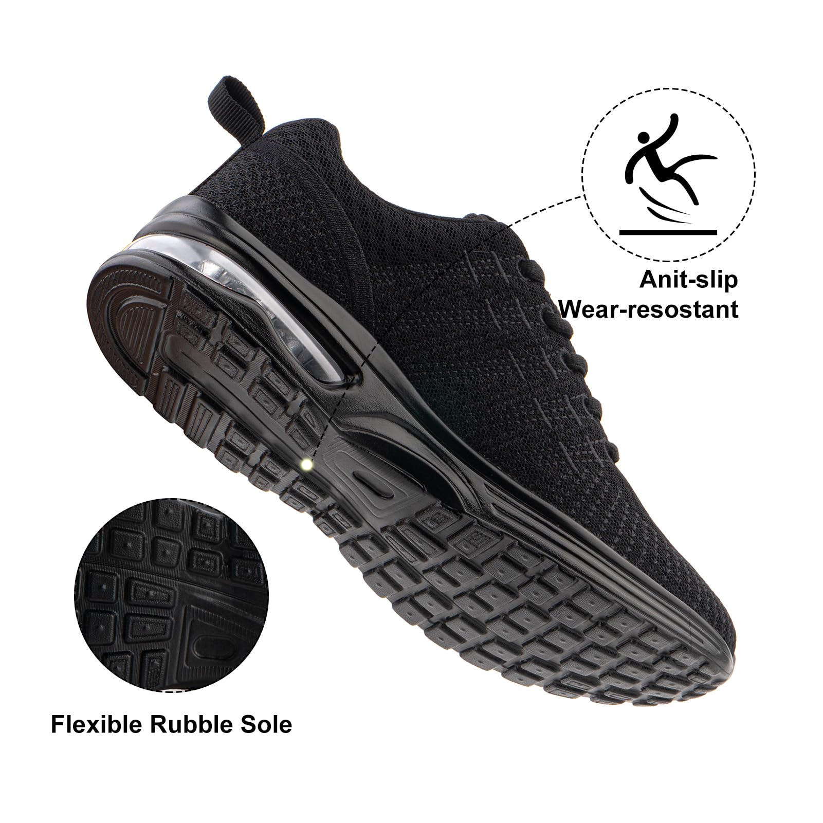 Hitmars Chaussure de Course Femme Respirante Légères Chaussures de Sport Gym Fitness Athlétiques Chaussures de Running Jogging Sneakers Confortables Taille 36-42 EU