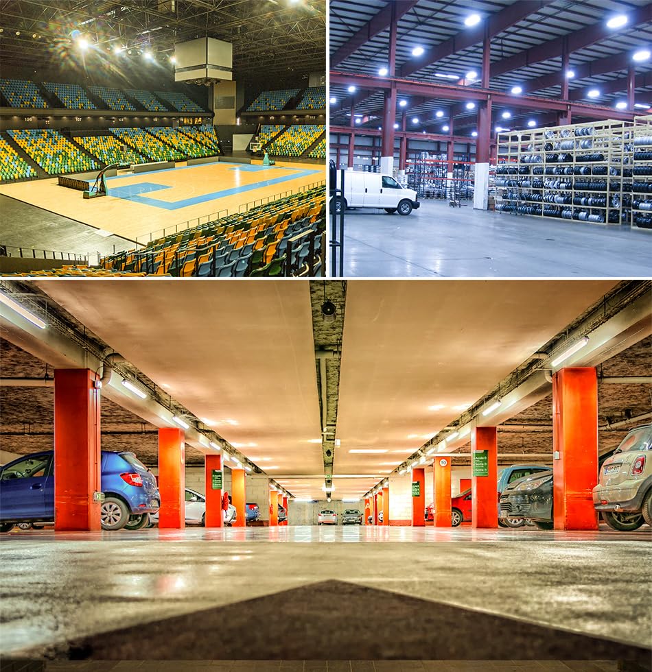 WENNI 200W LED Large Area Foldable Commercial Lighting E26 E27 Workshop Lights 100-277V Deformable Garage Light 110V Adjustable — view 9