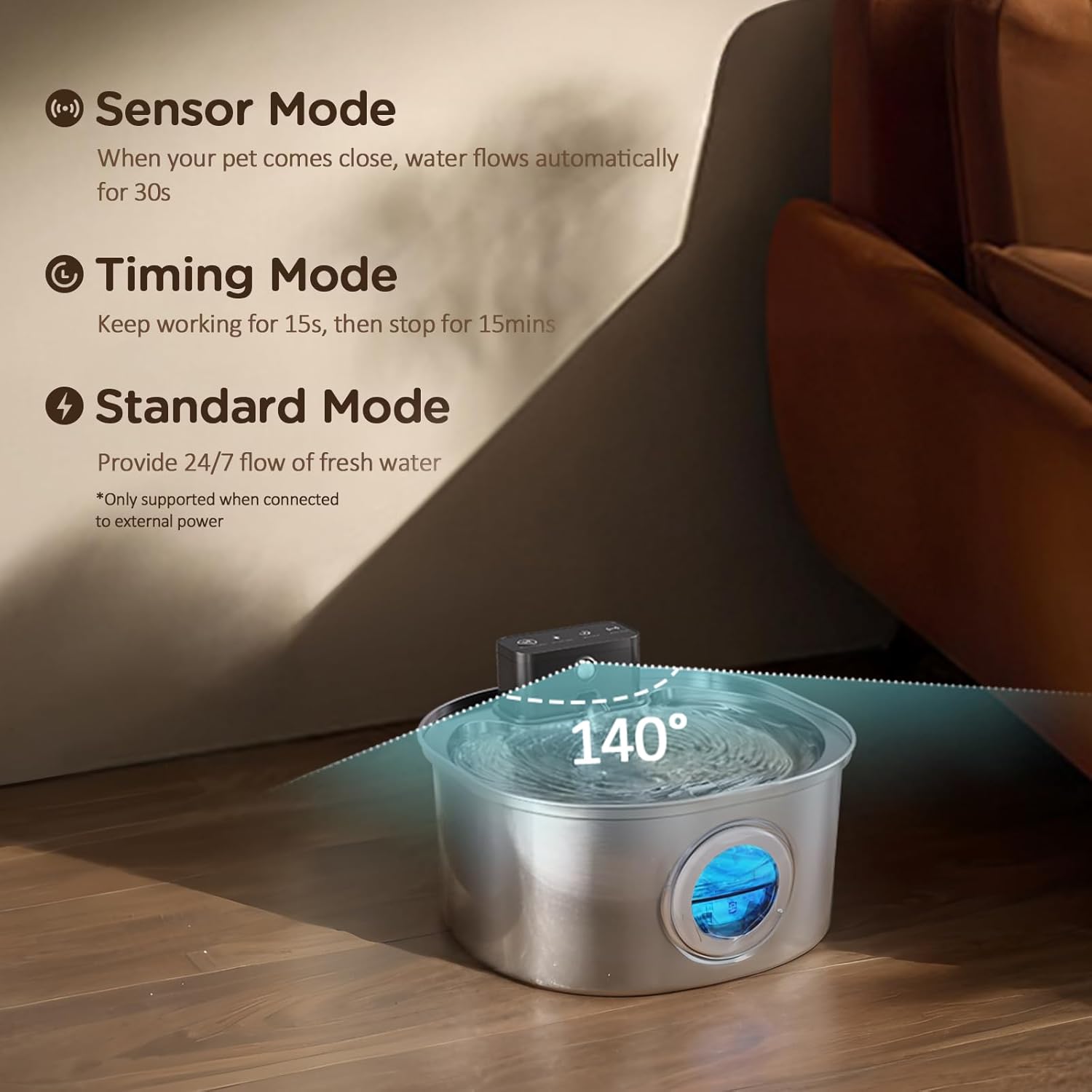 Diagram showing three operating modes: Sensor, Timing, and Standard