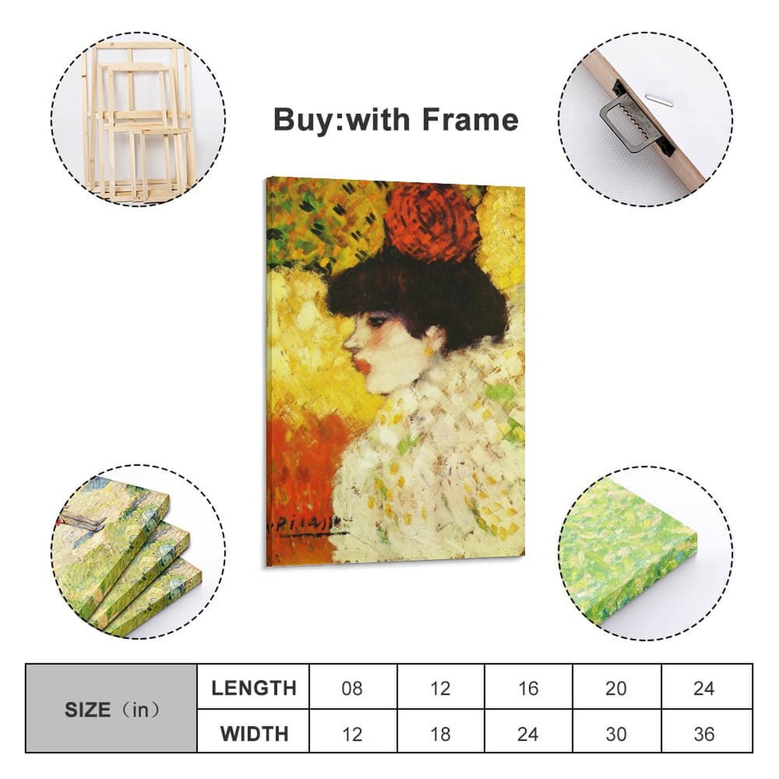 Amazon.co.jp: Pablo Picassoパブロ・ピカソ偉大なる画家の作品［横顔