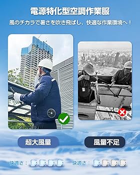 Amazon | [Hon&Guan] ファン付き作業服 長袖【2024年新型 28V超