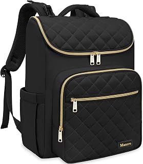 Mancro Diaper Bag Backpack, Multipurpose Baby Backpack for Travel with Stroller Strap and 2 Insulated Pockets, Waterproof Diaper Backpack Baby Nappy Bag for Mom and Dad, Black.