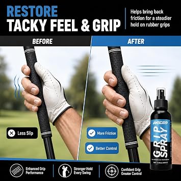 Golf Grip Spray, 120ml Anti Slip Grip Enhancer for Rubber Grips
