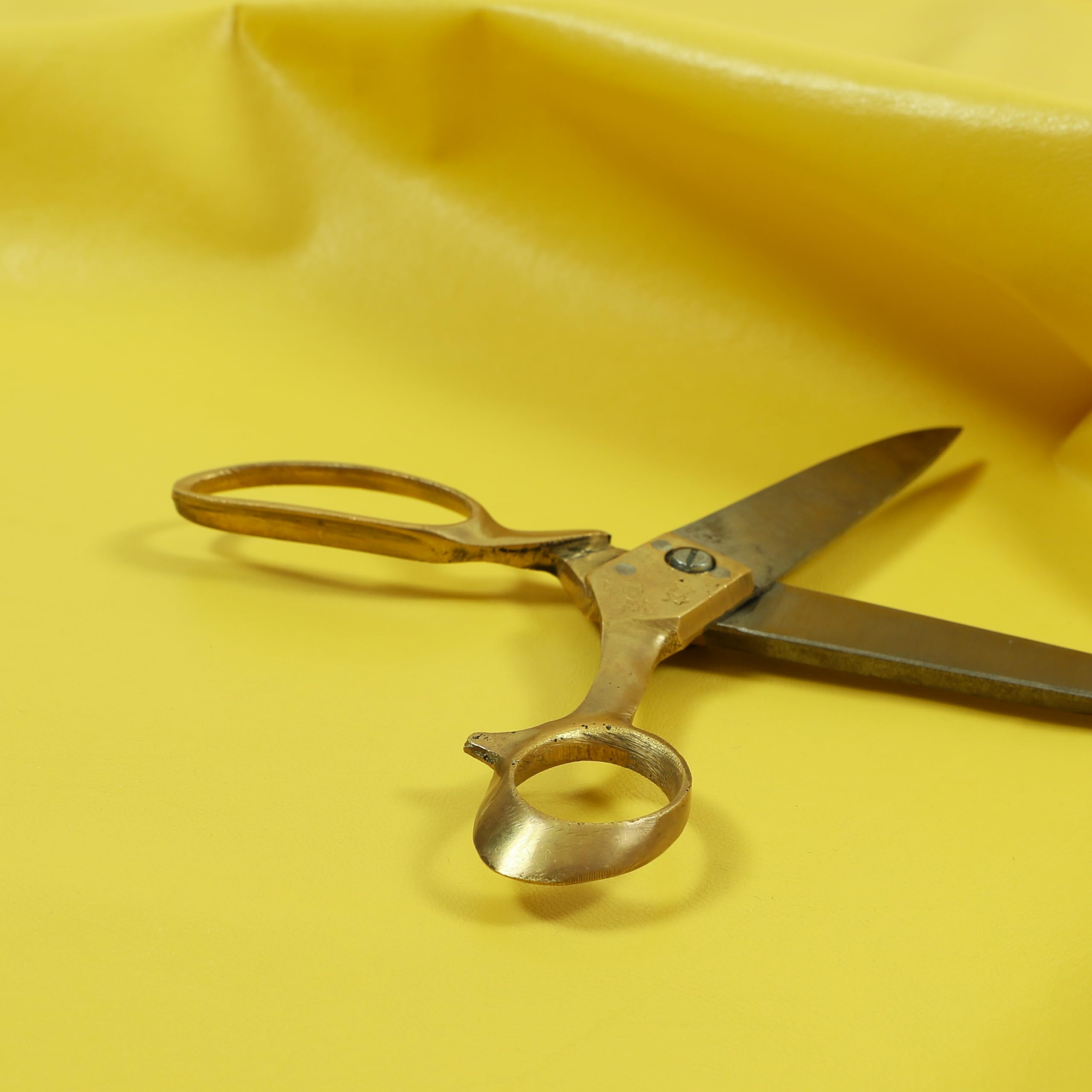 Redbrick Mill Fabrics Flame Retardant Soft Sheen Vinyl Yellow Faux Leather Upholstery Fabric Perfect for Furnishing (Per Metre) — image 1