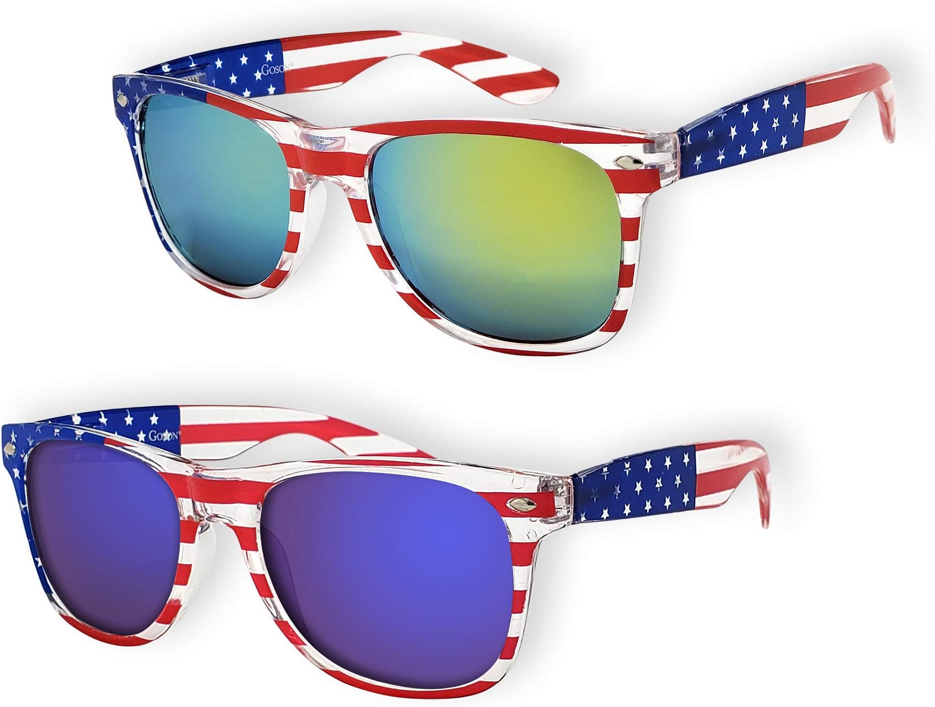 American Flag Aviator Sunglasses 2 Pairs