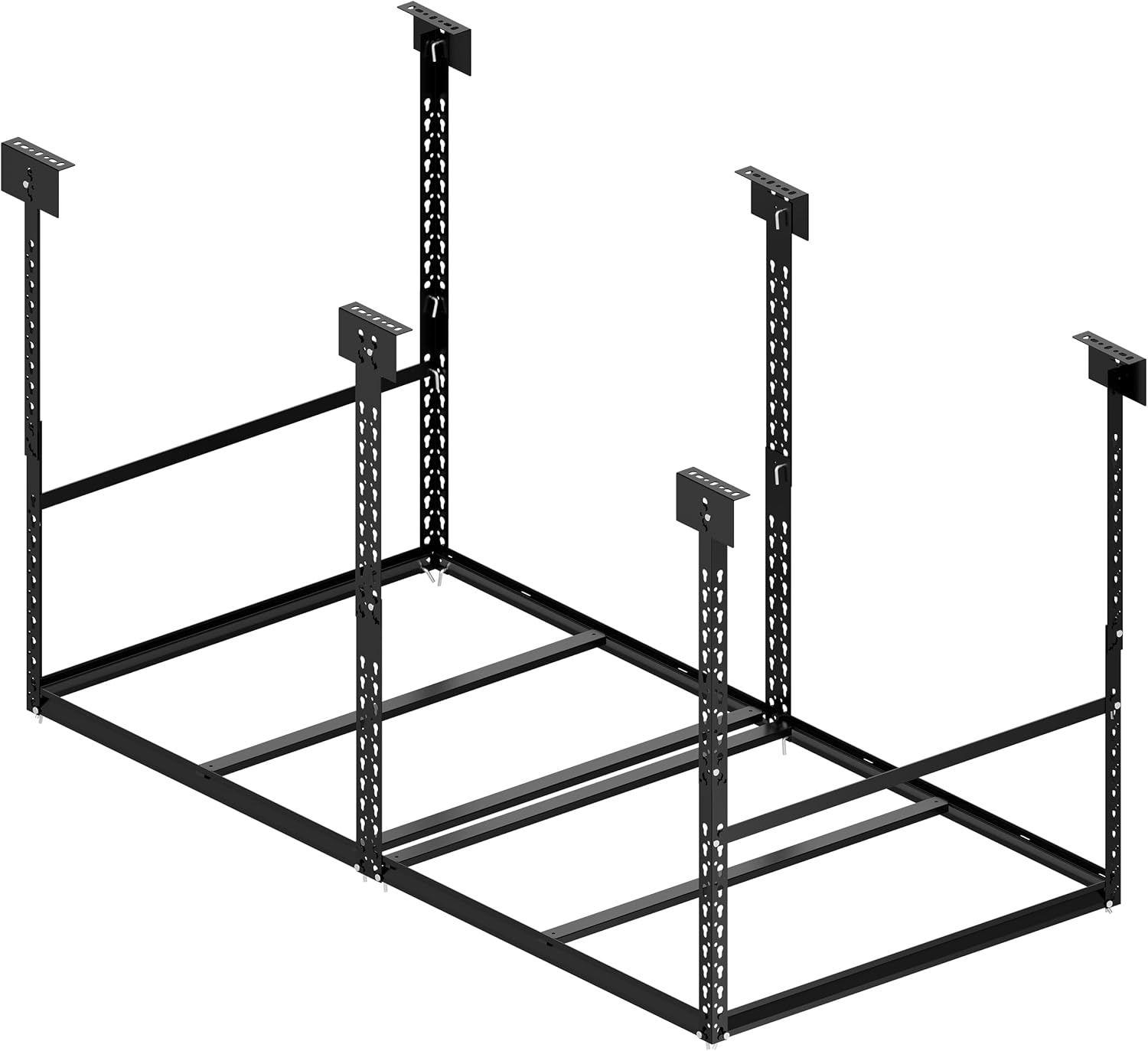 3x6 Ft Overhead Garage Storage Rack, 28-41 inch Height Adjustable Ceiling Mounted Organization Rack, 700 lbs Weight Capacity, 36"x72" Heavy Duty Space-Saving Metal Rack for Garage Storage