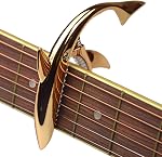 Shark Capo,Zinc Alloy Tone Clip for Acoustic,Folk,Electric Guitar and Ukulele (Black)