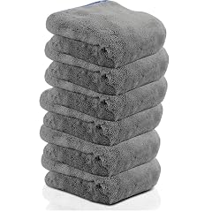 500 GSM Microfiber Double-Layered Cleaning Cloth Set 30x40 cm Extra Thick Cloths Ideal for Auto Car and Bike
