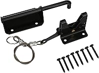 Vista 1 de Advantage Industries Pestillo de gravedad resistente con cable, palanca de gravedad autobloqueante, puertas de madera, con bloqueo de almohadilla