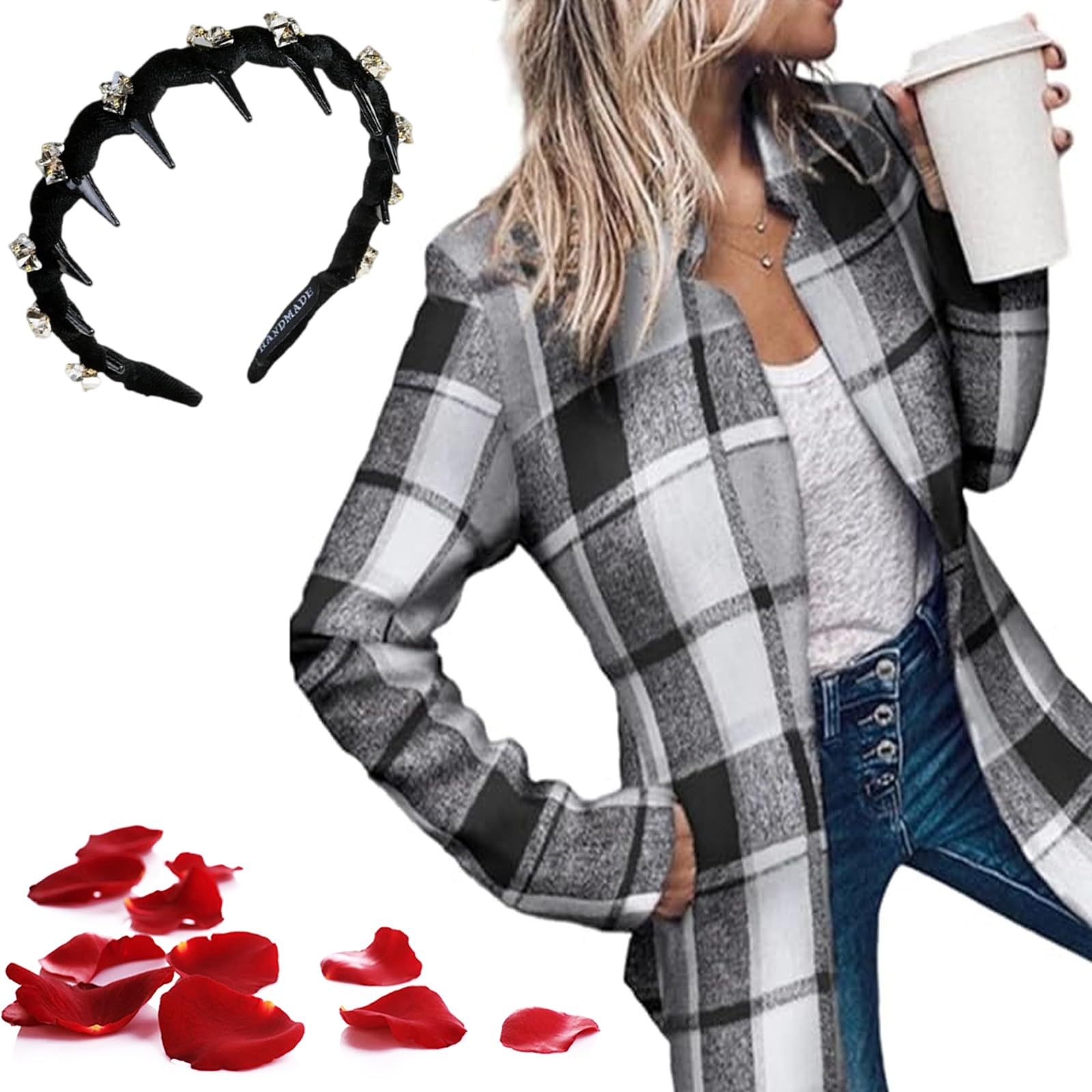 2025 New Womens Solid Color Pocket Long Sleeve Open Front Coat