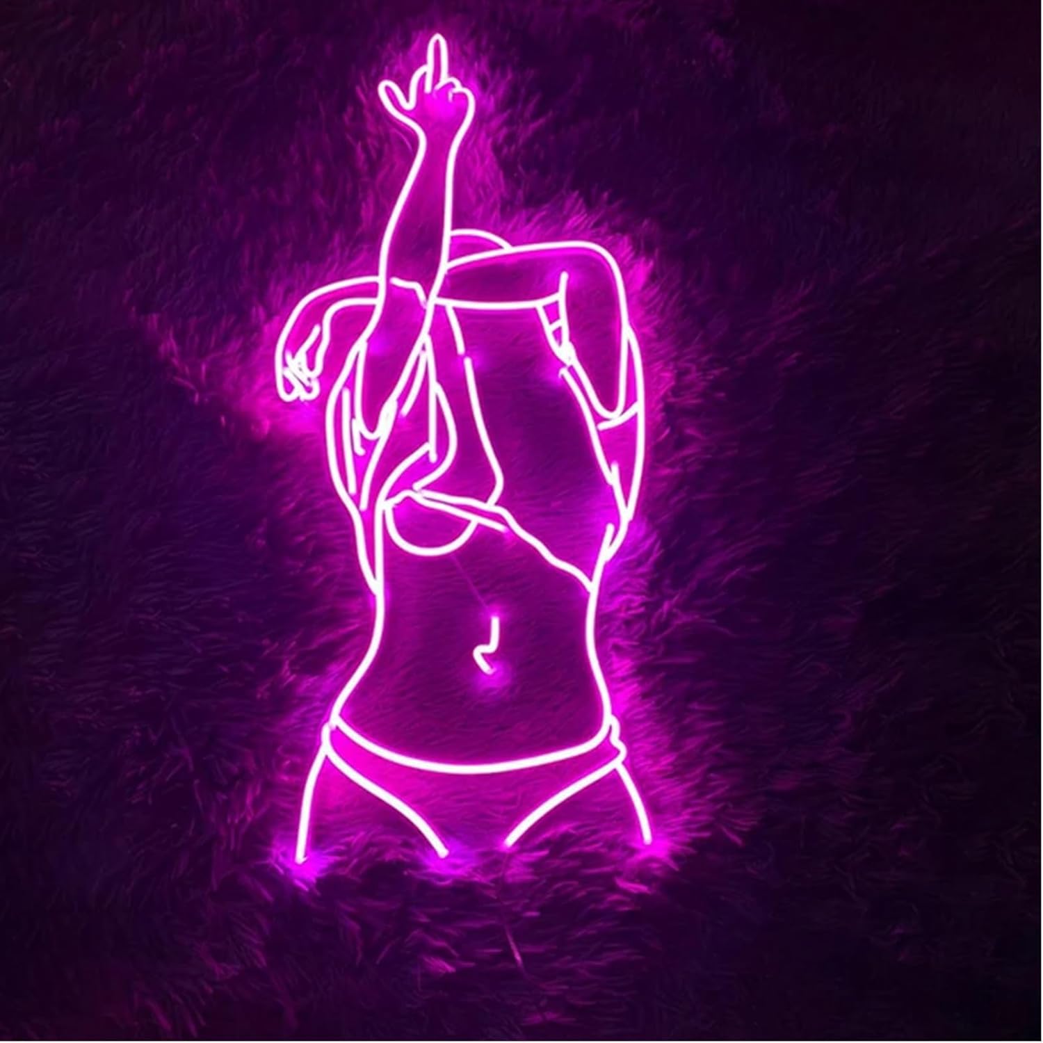 Lady Neon Signs for Bedroom Wall Decor Living Bar Club Game Room Light Up Sign Personalized Neon Led Signs Gift, Size: 60 * 27cm