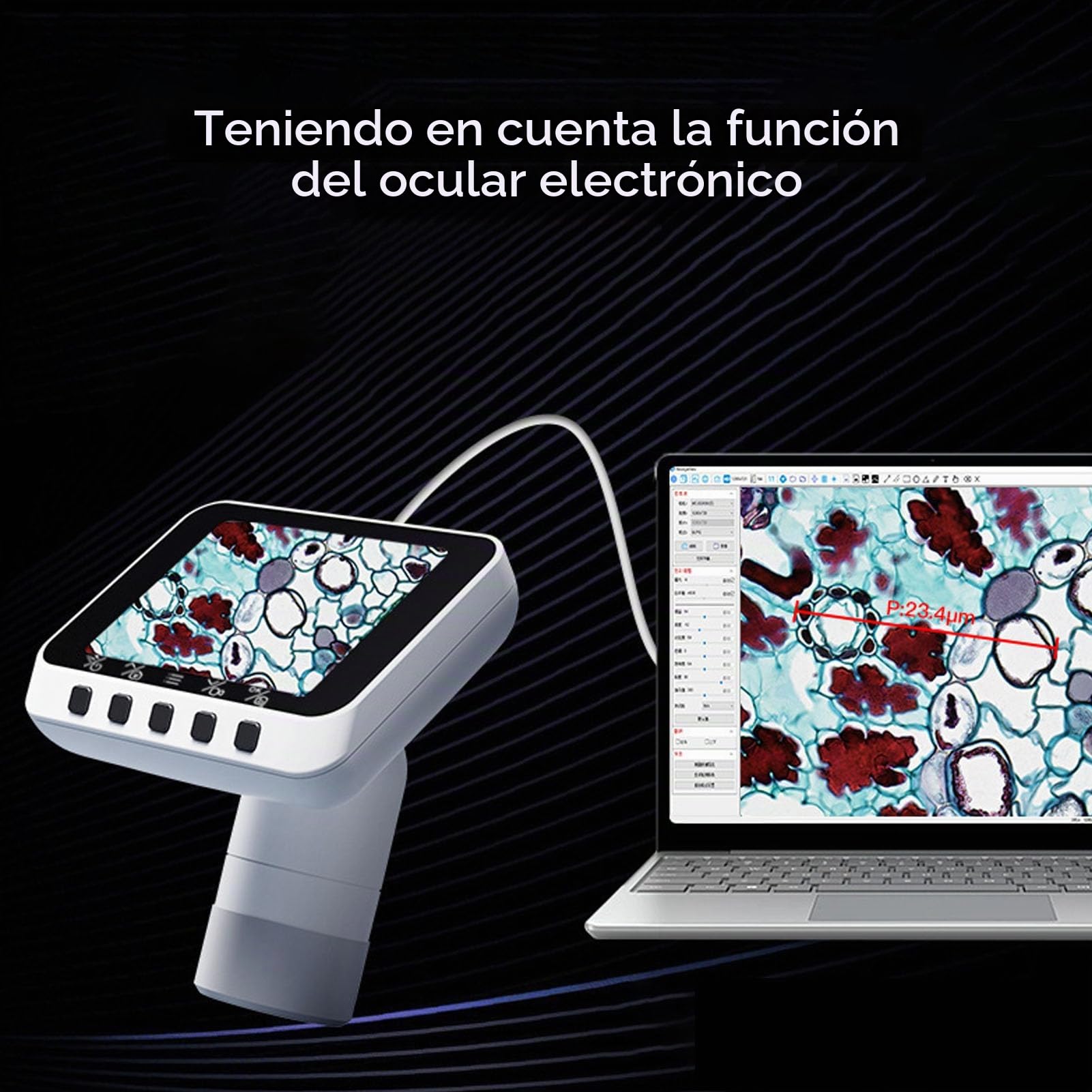 Astronomy WiFi Telescope Camera Eyepiec, E Ocular Electrónico Inalámbrico E con Pantalla HD de 2.8 Pulgadas de 1080p para Astrofotografía Observando Aves