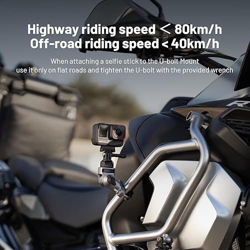 Miniatura 8 de PGYTECH CapLock - Soporte de aleación de aluminio para Insta360 Ace Pro 2X5X4X3, soporte de bicicleta de motocicleta con rosca de 14 pulgadas para