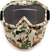 Vista 7 de SPOSUNE Gafas de motocross, máscara de paintball, máscara facial desmontable, gafas de seguridad para motocross para hombres y mujeres