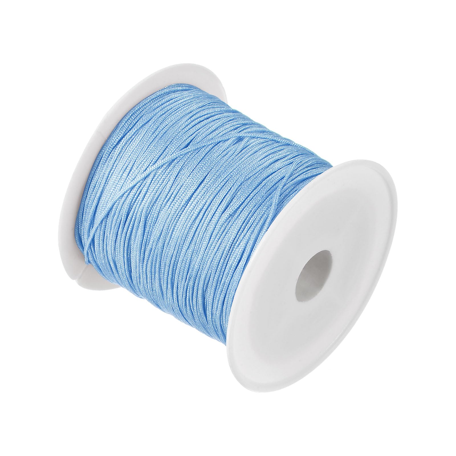 CoCud Nylon Knotting Cord, 0.6mm Dia 50 Yards 45m Length, Nylon Soft Smooth Beading Thread Sky Blue - (Applications: for DIY Craft Red)