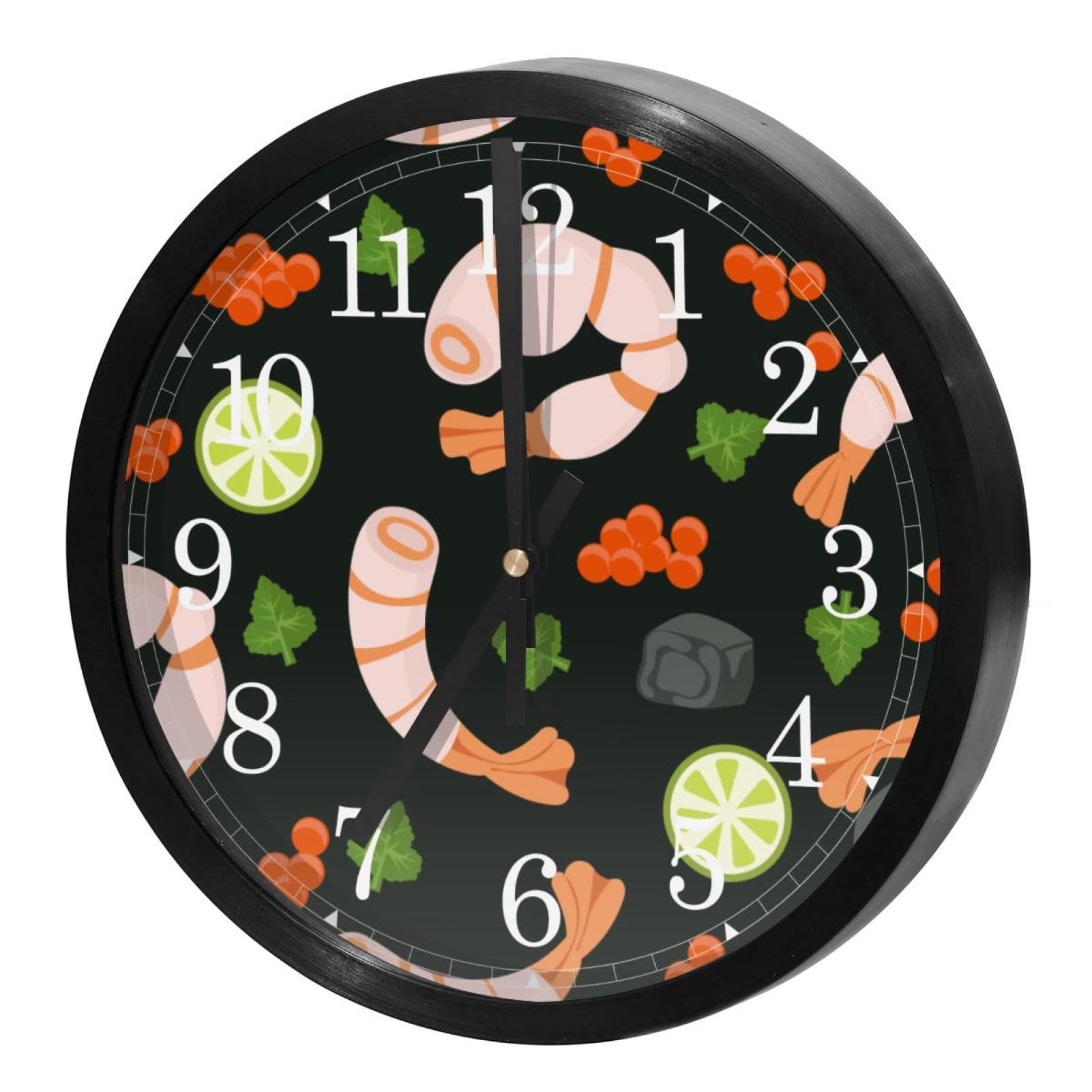 Horloge murale à piles sans bruit à quartz pour chambre et espace de repos