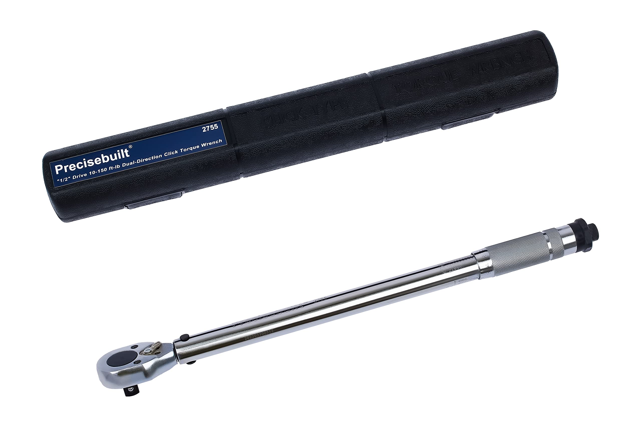 Precisebuilt1/2" Drive 10-150 ft-lb (1.4-20.7 kg-m) Dual-Direction Click Torque Wrench