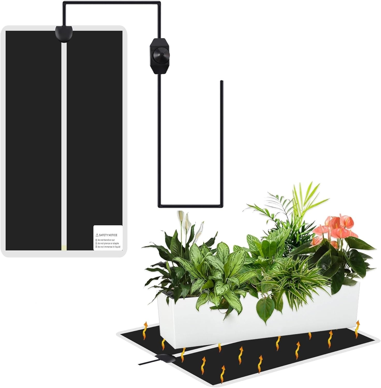 Heat Mat for Plants Seedling Plant Seed Germination Propagation Warm Pad Plant Flower Vegetable Winter Anti-Cold Heat Mat Heated Propagator(20W)