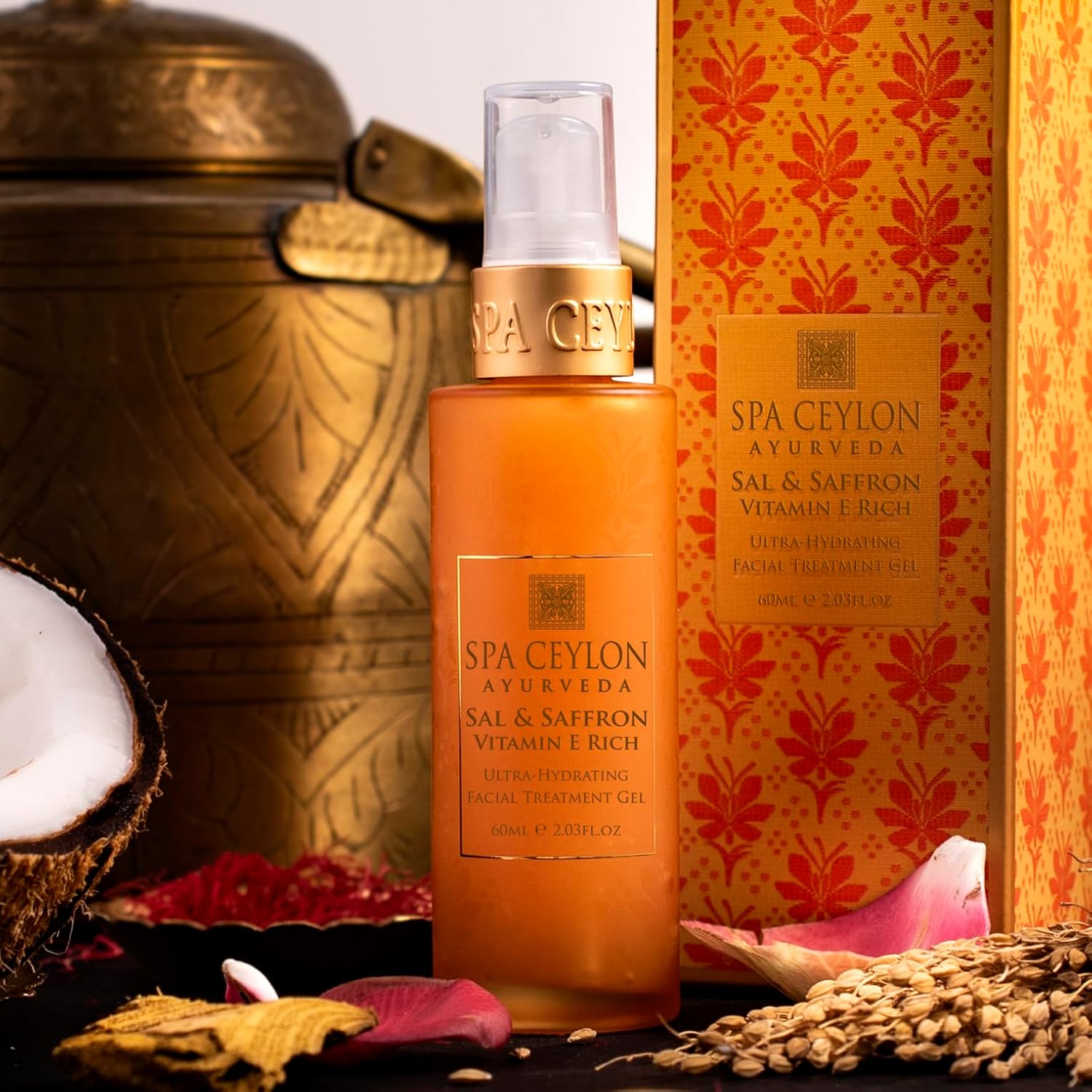 SPA CEYLON Sal and Saffron Vitamin E Enriched Ultra Hydrating Facial Treatment Gel | Hydrating Skincare | Brighter Natural Glow | Skin Repair - Image 7