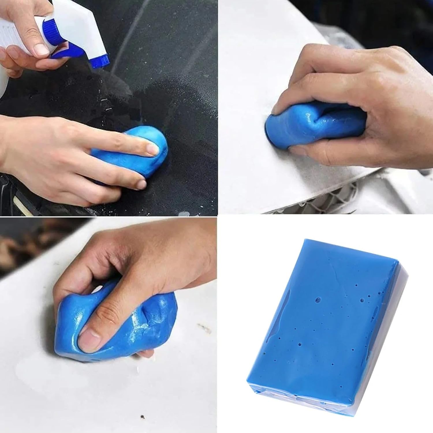 1Pcs Car Cleaning Clay Bar Washing Mud Car Detailing Waxing Polish Treatment Fine Grade Auto Detailing Cleaner Tool Blue