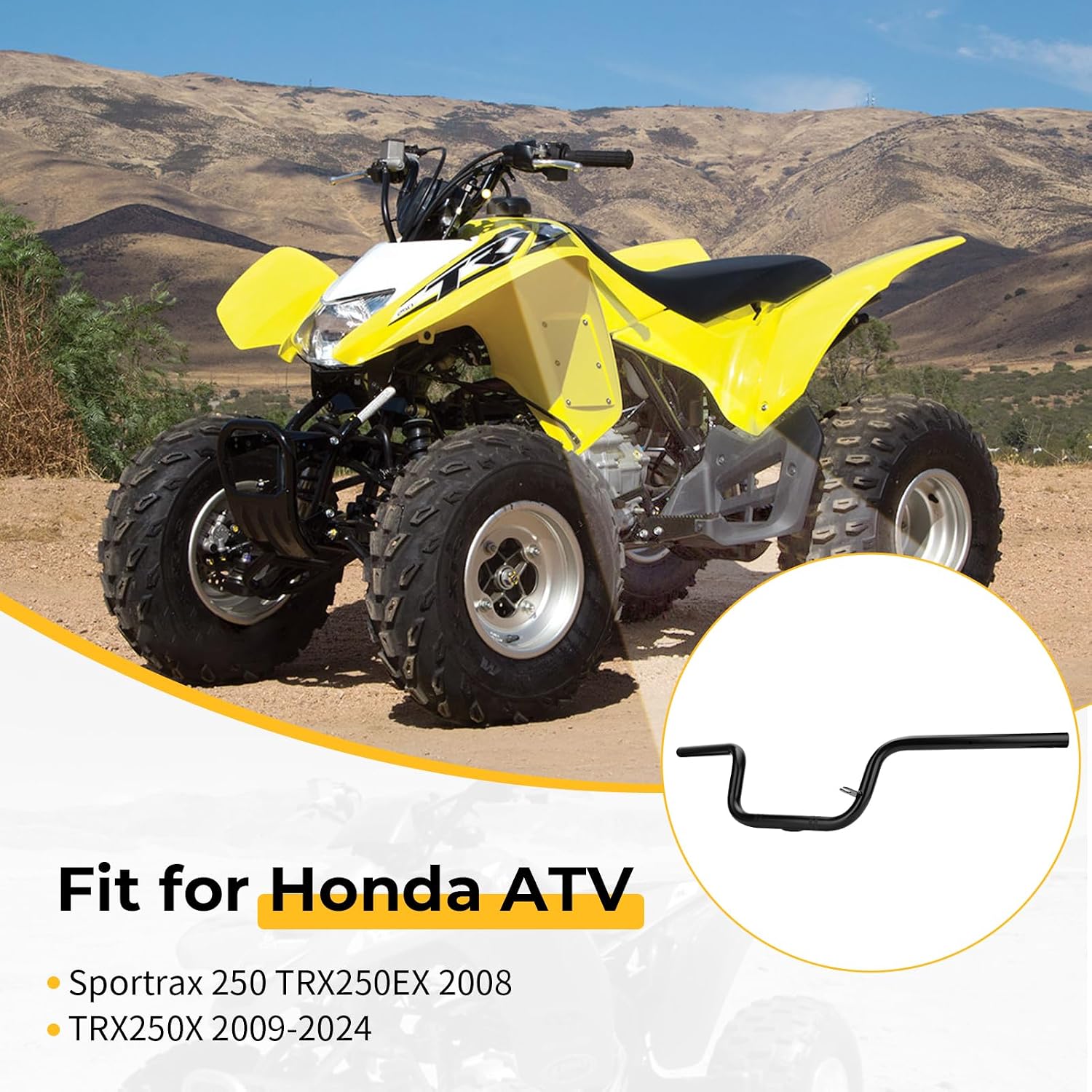 M MATI Handlebar for Honda Sportrax 250 TRX250EX 2008 TRX250X 2009-2024 53100-HN6-A50