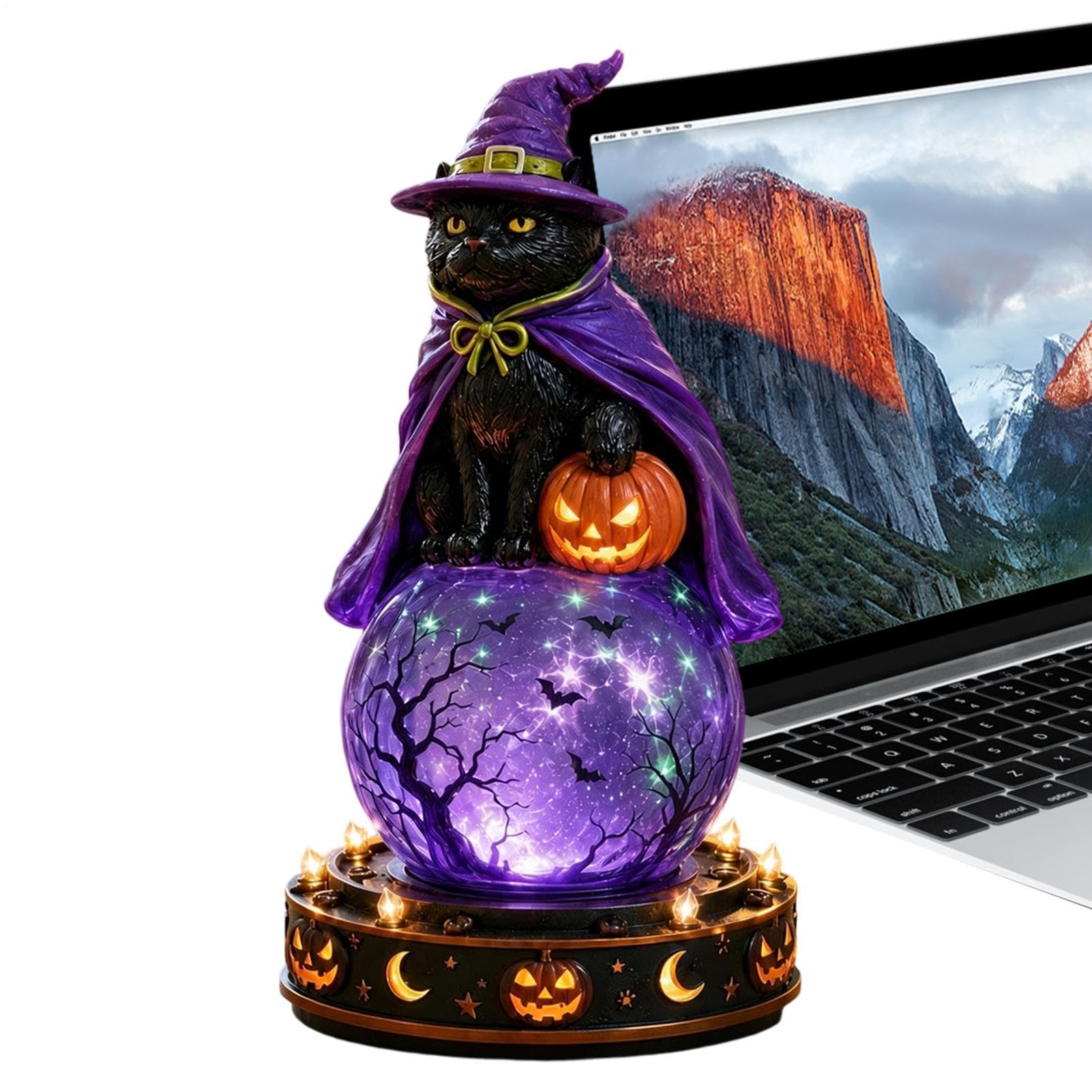Świecąca Kula Kryształowa Halloween Świąteczna ozdoba świetlna