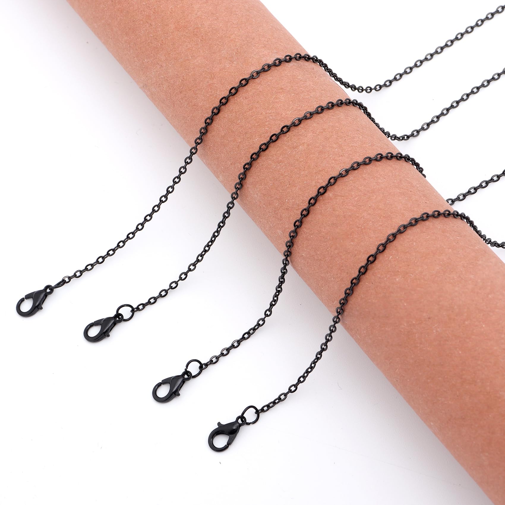 Lemonkey 33 Feet Metal Red Copper Necklace Chains Curb Links