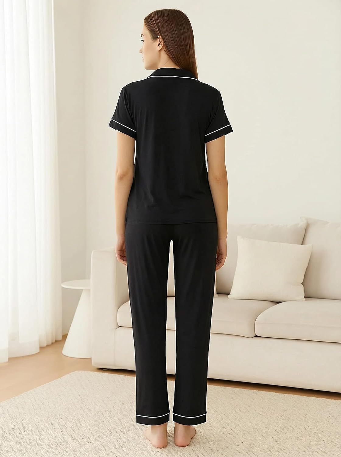 BORN Pajamas for Women Set Button Down image 3
