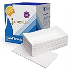 AMERICAN HOMESTEAD Disposable Hand Towels for Bathroom - White Linen-Like Guest Napkins - Ideal Paper Dinner Napkins or Bathroom Towels for Guests - 450 Count - Quilted - 15.5 x 12