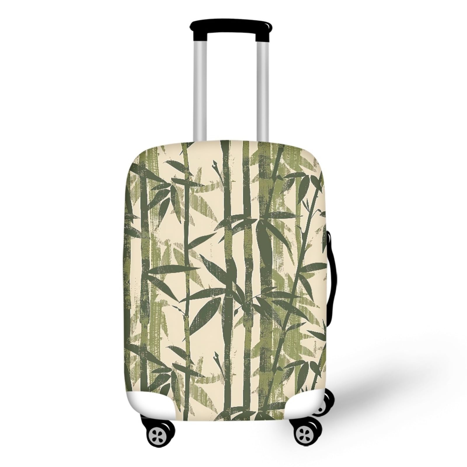 Housse valise XL bambou vert élastique lavable et réutilisable - 7