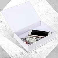 Vista 3 de Geyoga 6 cajas de libros falsos decorativos de lino moderno, libros falsos para decoración de mesa auxiliar, manualidades, hogar, estantería