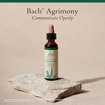 Bach Original Flower Remedies, Agrimony - Communicate Openly - Natural Homeopathic Flower Essence for Emotional Balance - Vegan, Gluten Free, Sugar Free - 20mL Dropper